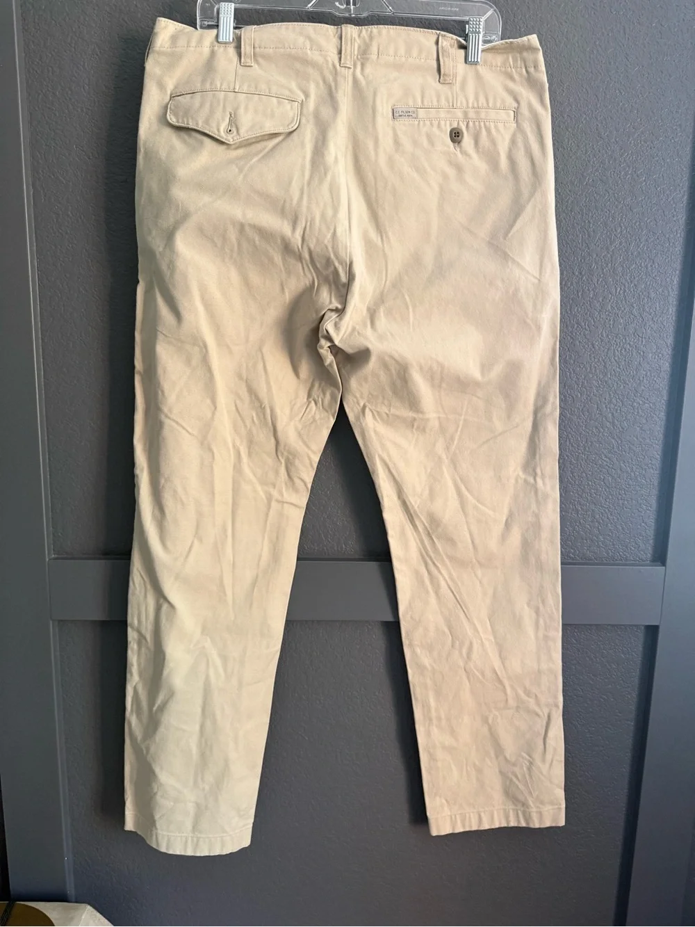 FILSON • Draftsman canvas pant Men's Chinos in river rock tan 36x32 trim fit